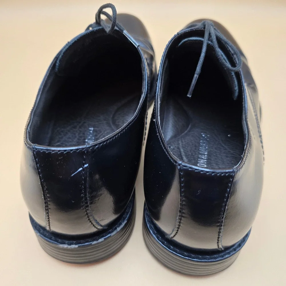 Johnston & Murphy Mens Black Leather‎ Cap Toe Derby Dress Shoes 20-3241 / 11M